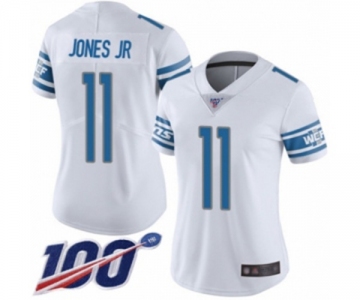 Women's Detroit Lions #11 Marvin Jones Jr White Vapor Untouchable Limited Player 100th Season Football Jersey