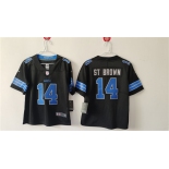 Women's Detroit Lions #14 Amon-Ra St. Brown Black Vapor Football Stitched Jersey