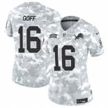 Women's Detroit Lions #16 Jared Goff 2024 F.U.S.E Arctic Camo Salute To Service Limited Stitched Jersey