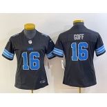 Women's Detroit Lions #16 Jared Goff Black 2024 F.U.S.E. 2nd Alternate Vapor Limited Football Stitched Jersey