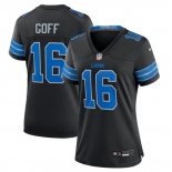 Women's Detroit Lions #16 Jared Goff Black 2nd Alternate Stitched Jersey