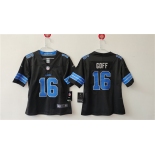 Women's Detroit Lions #16 Jared Goff Black Vapor Football Stitched Jersey