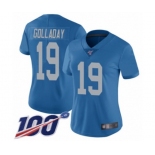 Women's Detroit Lions #19 Kenny Golladay Blue Alternate Vapor Untouchable Limited Player 100th Season Football Jersey