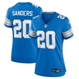 Women's Detroit Lions #20 Barry Sanders Blue Stitched Jersey