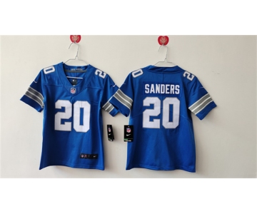 Women's Detroit Lions #20 Barry Sanders Blue Vapor Football Stitched Jersey