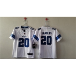 Women's Detroit Lions #20 Barry Sanders White Vapor Football Stitched Jersey