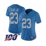 Women's Detroit Lions #23 Darius Slay Blue Alternate Vapor Untouchable Limited Player 100th Season Football Jersey