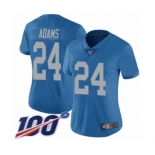 Women's Detroit Lions #24 Andrew Adams Blue Alternate Vapor Untouchable Limited Player 100th Season Football Jersey