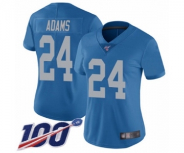 Women's Detroit Lions #24 Andrew Adams Blue Alternate Vapor Untouchable Limited Player 100th Season Football Jersey