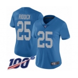 Women's Detroit Lions #25 Theo Riddick Blue Alternate Vapor Untouchable Limited Player 100th Season Football Jersey