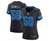 Women's Detroit Lions #58 Penei Sewell Black 2nd Alternate Stitched Jersey