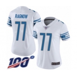 Women's Detroit Lions #77 Frank Ragnow White Vapor Untouchable Limited Player 100th Season Football Jersey