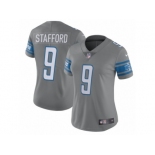 Women's Detroit Lions #9 Matthew Stafford Nike Steel 2017 Color Rush Limited Jersey