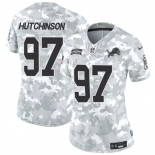 Women's Detroit Lions #97 Aidan Hutchinson 2024 F.U.S.E Arctic Camo Salute To Service Limited Stitched Jersey