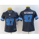 Women's Detroit Lions #97 Aidan Hutchinson Black 2024 F.U.S.E. 2nd Alternate Vapor Limited Football Stitched Jersey