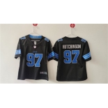 Women's Detroit Lions #97 Aidan Hutchinson Black Vapor Football Stitched Jersey