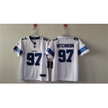 Women's Detroit Lions #97 Aidan Hutchinson White Vapor Football Stitched Jersey