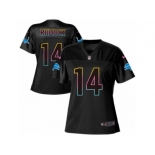 Women's Nike Detroit Lions #14 Jake Rudock Game Black Fashion NFL Jersey