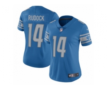 Women's Nike Detroit Lions #14 Jake Rudock Limited Light Blue Team Color NFL Jersey