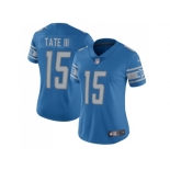 Women's Nike Detroit Lions #15 Golden Tate III Light Blue Team Color Stitched NFL Limited Jersey