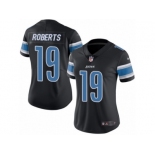 Women's Nike Detroit Lions #19 Andre Roberts Limited Black Rush NFL Jersey