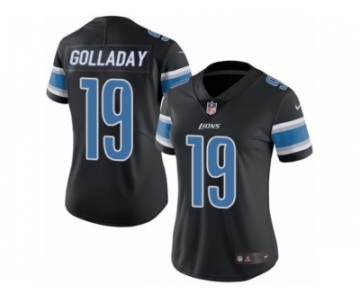 Women's Nike Detroit Lions #19 Kenny Golladay Limited Black Rush NFL Jersey