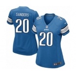 Women's Nike Detroit Lions #20 Barry Sanders Game Light Blue Team Color NFL Jersey