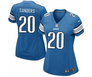 Women's Nike Detroit Lions #20 Barry Sanders Game Light Blue Team Color NFL Jersey