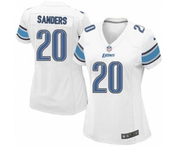 Women's Nike Detroit Lions #20 Barry Sanders Game White NFL Jersey