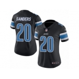 Women's Nike Detroit Lions #20 Barry Sanders Limited Black Rush NFL Jersey