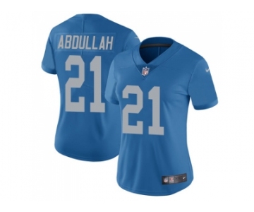 Women's Nike Detroit Lions #21 Ameer Abdullah Blue Throwback Stitched NFL Limited Jersey