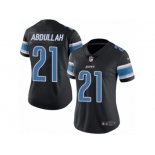 Women's Nike Detroit Lions #21 Ameer Abdullah Limited Black Rush NFL Jersey