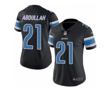 Women's Nike Detroit Lions #21 Ameer Abdullah Limited Black Rush NFL Jersey