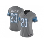 Women's Nike Detroit Lions #23 Darius Slay Jr Gray Stitched NFL Limited Rush Jersey