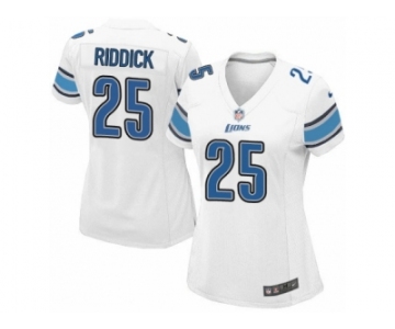 Women's Nike Detroit Lions #25 Theo Riddick Limited White NFL Jersey