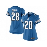 Women's Nike Detroit Lions #28 Quandre Diggs Limited Light Blue Team Color NFL Jersey