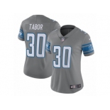 Women's Nike Detroit Lions #30 Teez Tabor Limited Steel Rush NFL Jersey