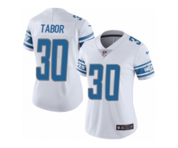 Women's Nike Detroit Lions #30 Teez Tabor Limited White Vapor Untouchable NFL Jersey