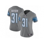 Women's Nike Detroit Lions #31 D.J. Hayden Limited Steel Rush NFL Jersey