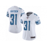 Women's Nike Detroit Lions #31 D.J. Hayden Limited White NFL Jersey