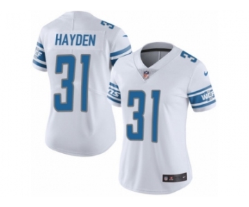 Women's Nike Detroit Lions #31 D.J. Hayden Limited White NFL Jersey