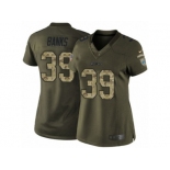 Women's Nike Detroit Lions #39 Johnthan Banks Limited Green Salute to Service NFL Jersey