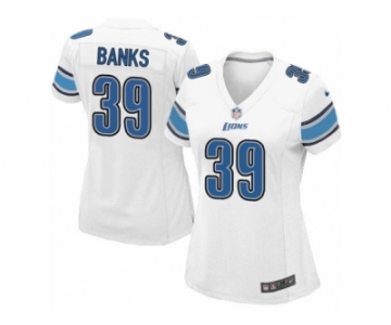 Women's Nike Detroit Lions #39 Johnthan Banks Limited White NFL Jersey