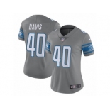 Women's Nike Detroit Lions #40 Jarrad Davis Limited Steel Rush NFL Jersey