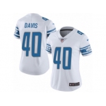 Women's Nike Detroit Lions #40 Jarrad Davis Limited White NFL Jersey