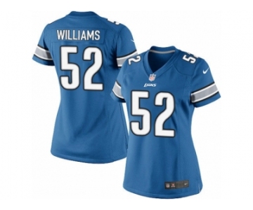 Women's Nike Detroit Lions #52 Antwione Williams Limited Light Blue Team Color NFL Jersey