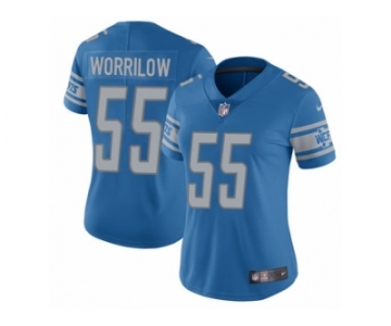 Women's Nike Detroit Lions #55 Paul Worrilow Limited Light Blue Team Color Vapor Untouchable NFL Jersey