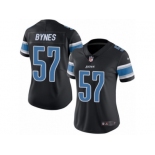 Women's Nike Detroit Lions #57 Josh Bynes Limited Black Rush NFL Jersey