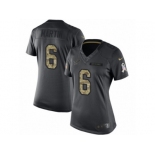 Women's Nike Detroit Lions #6 Sam Martin Limited Black 2016 Salute to Service NFL Jersey