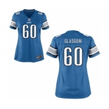 Women's Nike Detroit Lions #60 Graham Glasgow Light Blue Team Color NFL Jersey